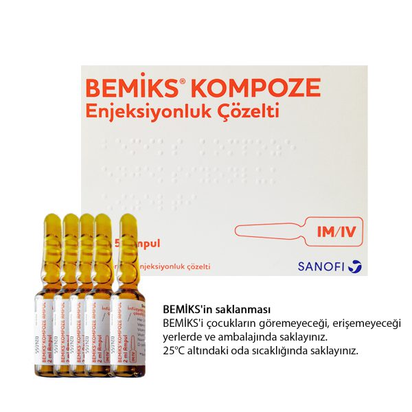 آمپول ب کمپلکس شرکت Sanofi سنوفی 5 عددی BEMIKS KOMPOZE